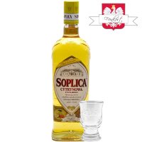 Soplica Zitrone Likör Cytrynowa 26% vol. 500ml + 1 Glas Gratis