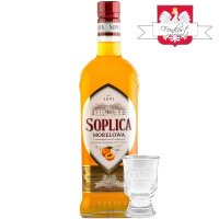 Soplica Aprikose Likör Morelowa 28% vol. 500ml + 1 Glas Gratis