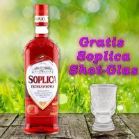 Soplica Erdbeer Likör Truskawkowa 26% vol. 500ml + 1...